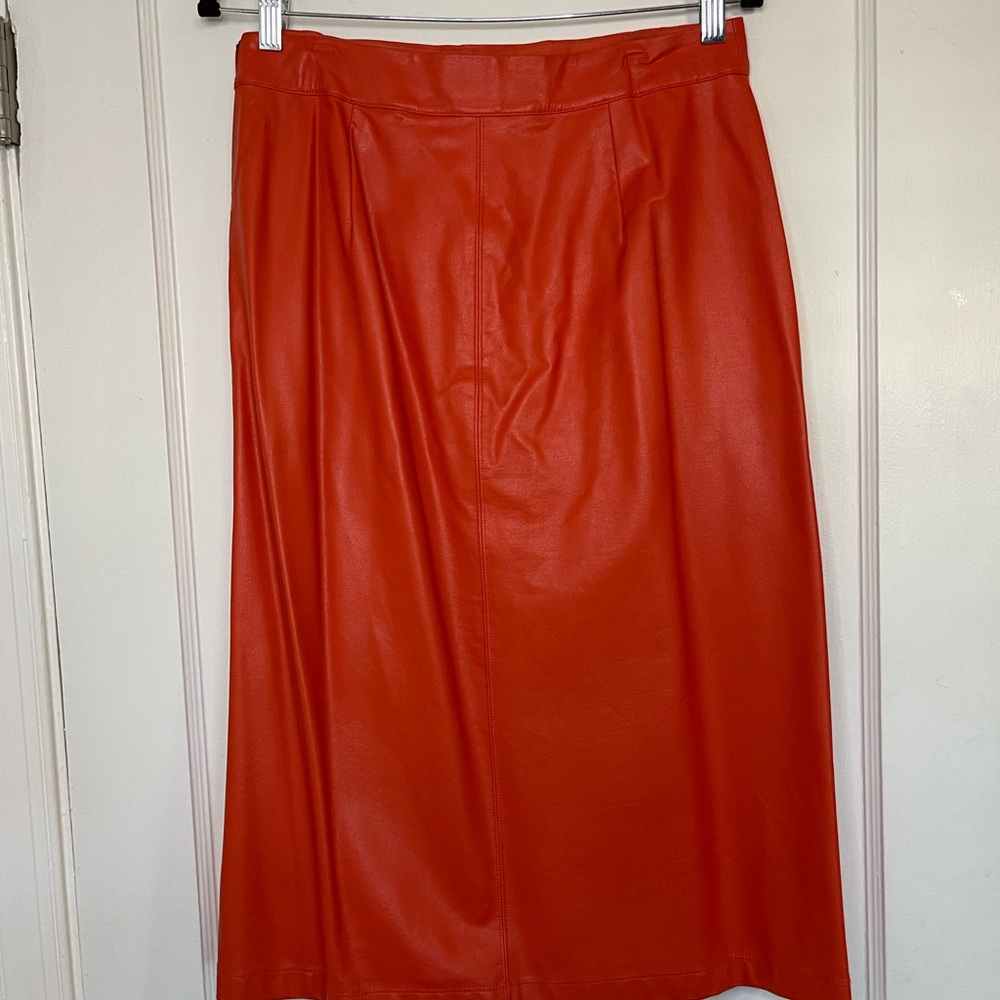 Prologue Vibrant Orange Midi Skirt